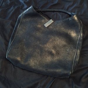 Michele Black Leather Hobo Bag - short handle